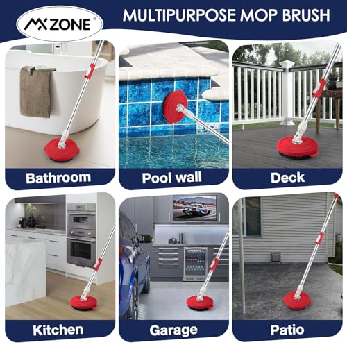 Round Scrub Brush Head for Hurricane 360 Spin Mop - 6.2"