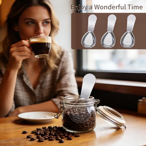 Volisau 3-Piece Stainless Steel Coffee Scoop, 1 Tablespoon Measuring Spoon