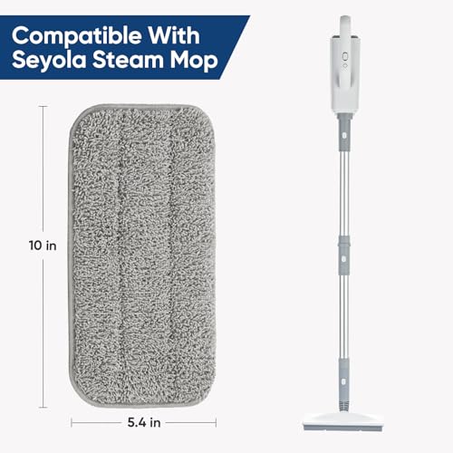 Seyola Washable Steam Mop Pads - Reusable 6-Pack for Floor Cleaning
