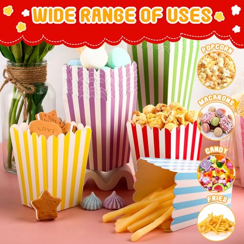 24-Piece Mini Popcorn Boxes and Treat Bag Set for Parties