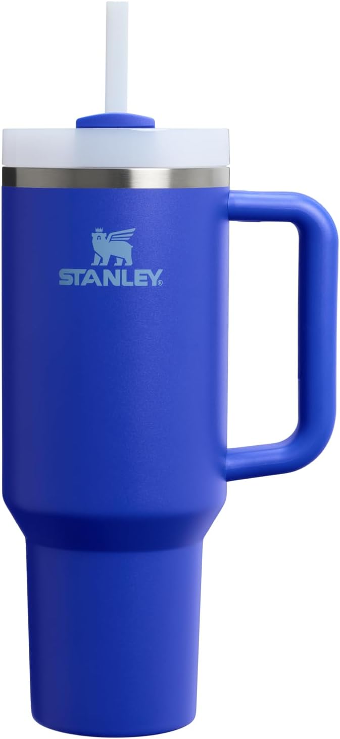 STANLEY Quencher H2.0 Tumbler - 40 oz Insulated Stainless Steel Cup with Handle & Straw | BPA-Free | Cobalt