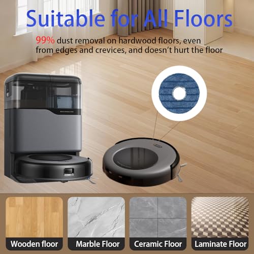 6-Pack Microfiber Mop Pads for Eufy Omni C20 Vacuum Cleaner
