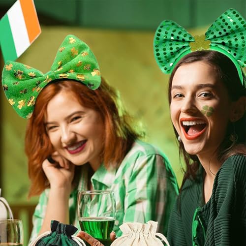 St. Patrick's Day Shamrock Clover Headband Green Irish Costume Accessory