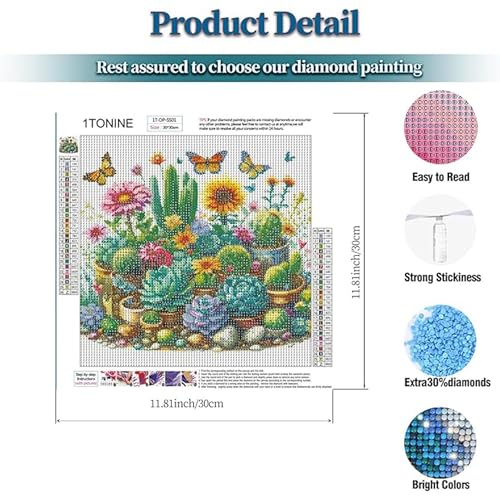 5D Succulent Diamond Painting Kit for Adults – Cactus Art & Decor