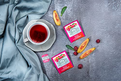 Ahmad Tea Peach Raspberry Herbal Tea Bags - Decaffeinated, 20 Count