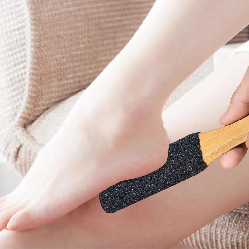 Wooden Foot File and Pumice Stone Callus Remover for Cracked Heels