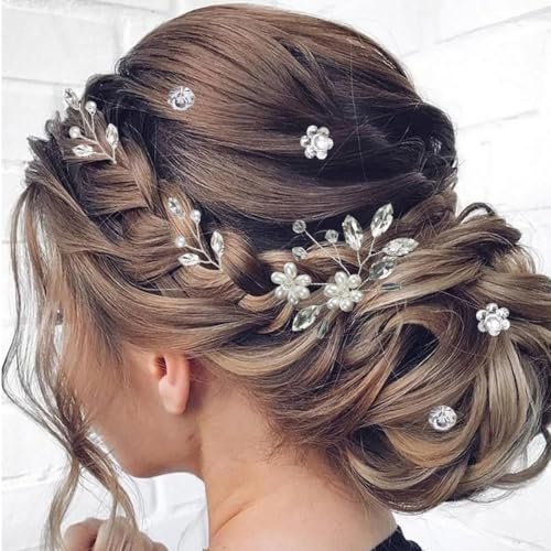 Bulrash 11PCS Crystal Rhinestone Wedding Hair Pins Vintage Bridal Hairpins