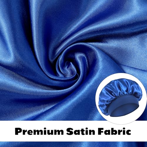 Sibba 2 Pcs Satin Sleep Bonnet for Curly Hair Locs and Braids