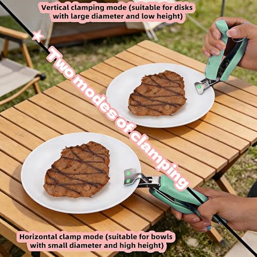 Heat-Resistant Silicone Tongs - 2-Pack Non-Slip Bowl Grippers