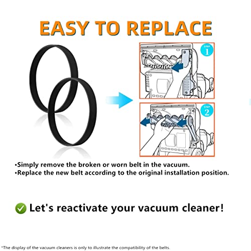 Replacement Vacuum Belts for Simplicity Freedom F3300 F3600 (Pack of 2)