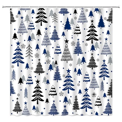 Christmas Gnomes Shower Curtain - 71x71 Inch Holiday Decor