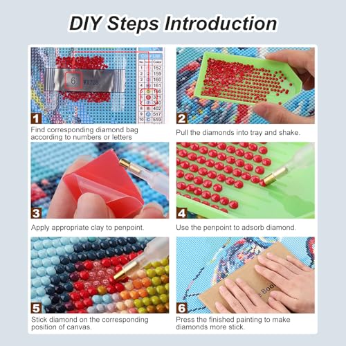 Aicomeon 5D Cow Diamond Art Kit for Adults - 12x12 Inch DIY Craft