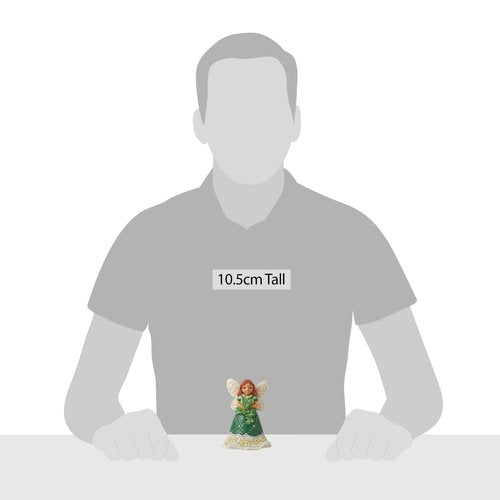 Enesco Jim Shore Heartwood Creek Irish Fairy Holding Shamrocks Figurine, 4.17 Inch, Multicolor, Green,Purple