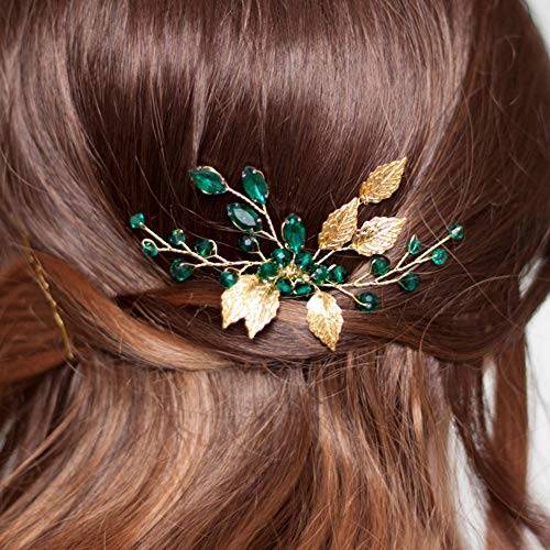 Aimimier Amethyst Crystal Bridal Hair Comb Wedding Hair Piece