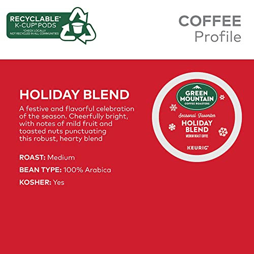 Green Mountain Coffee Roasters Holiday Blend K-Cups, 12 Count