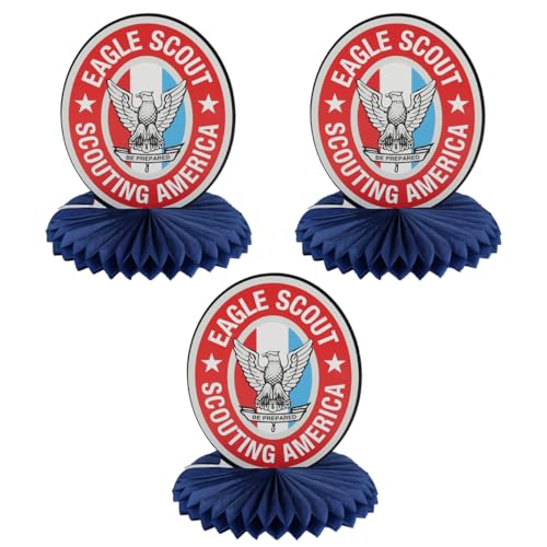 Boy Scouts of America Eagle Scout Honeycomb Centerpieces - Pack of 3