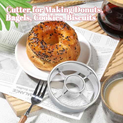 Luomorgo 2-Pack Stainless Steel Donut Cutter - 3.15 Inch Baking Tool