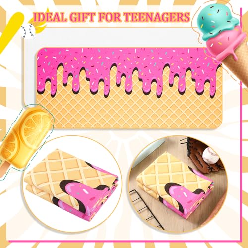 Peryiter Ice Cream Drip Beach Towel - 30 x 60 Inch Microfiber