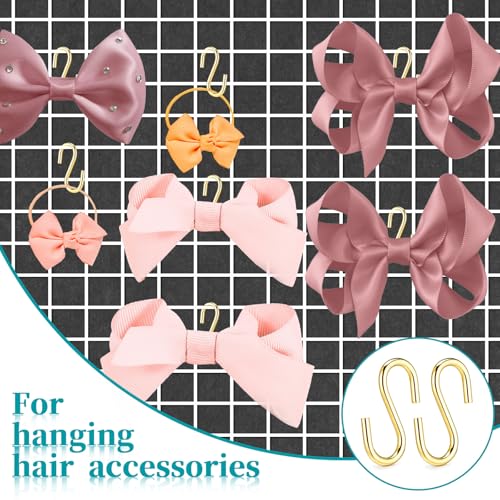 50 Pcs 1-Inch Mini S Hooks - Heavy Duty Gold Iron Wire Hanging Hooks