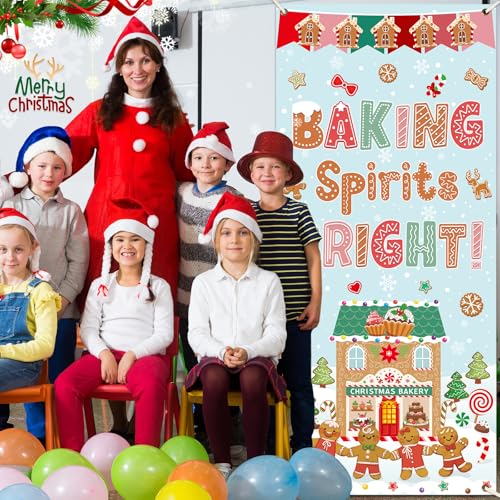 Christmas Gingerbread Door Cover Decoration - Classroom Holiday Banner