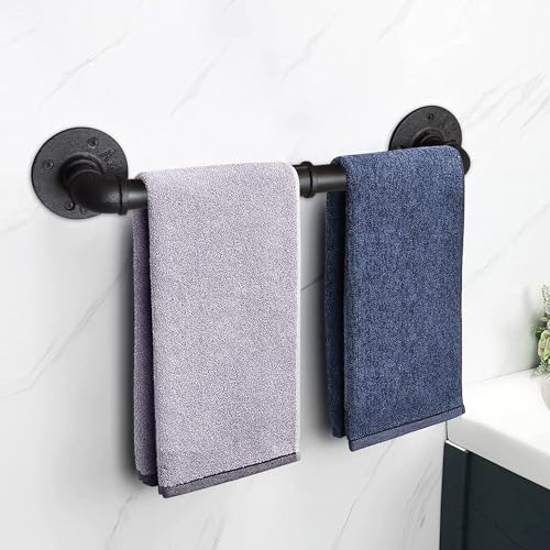 DSDS Industrial Pipe Towel Bar - Heavy Duty Rustic Wall Mounted Towel Rack