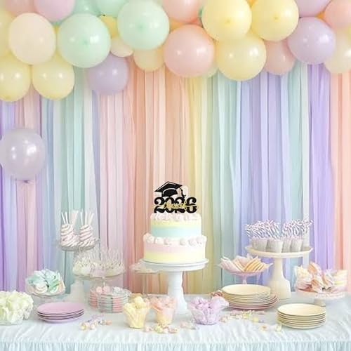2026 Graduation Cake Topper - Glitter Congrats Grad Cap Decoration