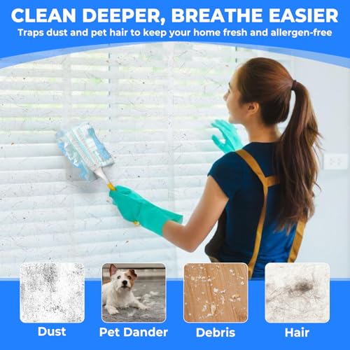 10 Pack Microfiber Duster Refills for Swiffer - Multi-Surface Cleaning