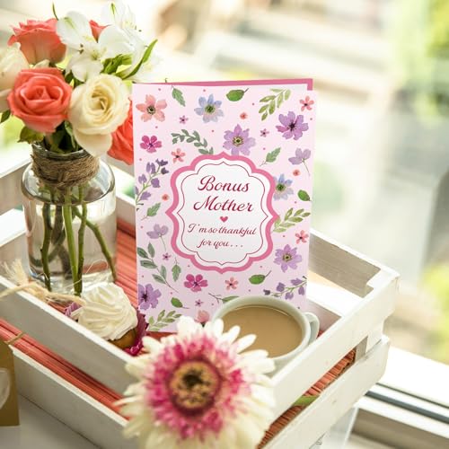 Heartfelt Floral Mother's Day Card for Stepmom & Bonus Mom