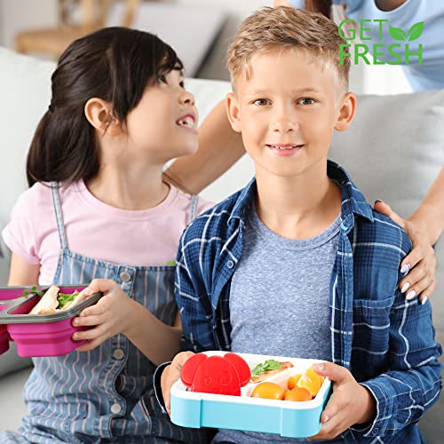 GET FRESH Mini Ice Packs for Kids Lunch Boxes - 4-Pack Cute Dog Design