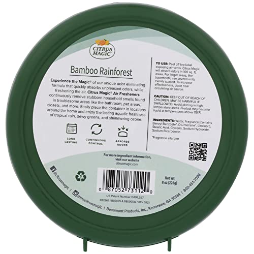 Citrus Magic Bamboo Rainforest Air Freshener - 8 oz (12 Pack)