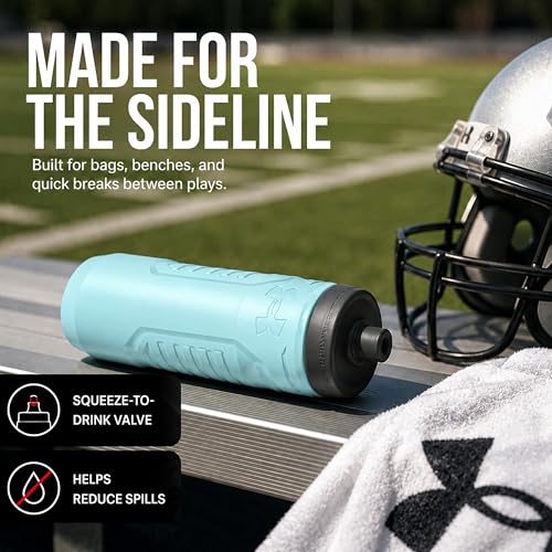 Under Armour Breeze Blue 32 oz Squeeze Water Bottle with Quick-Shot Lid