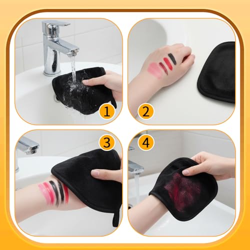 SynHHergyx Reusable Makeup Remover Cloths 12-Pack with Mesh Bag