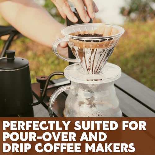 200 Count Unbleached Coffee Filters #1 - Disposable Cone for Pour Over & Drip Coffee Makers (No Box)
