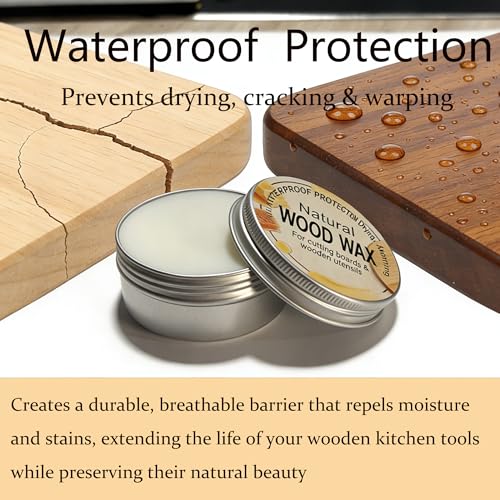 Natural Wood Wax for Cutting Boards & Kitchen Utensils - 2.82 oz