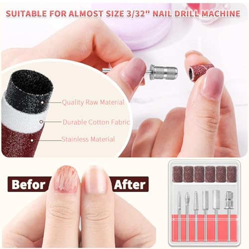 Nail Drill Bits Set 6 Pcs Professional Manicure Pedicure Tool
