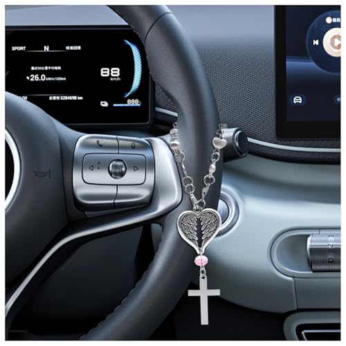 Cross Rear View Mirror Charm - Christian Car Hanging Ornament
