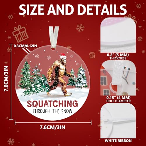 Funny Bigfoot Christmas Tree Ornament - Acrylic Holiday Decor