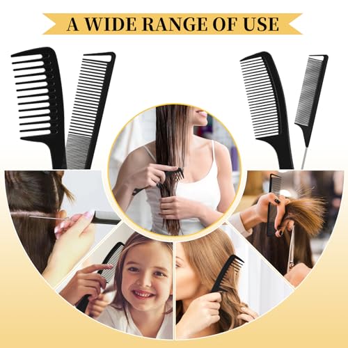 Professional Hair Comb Set 4PCS Carbon Heat-Resistant Styling Combs