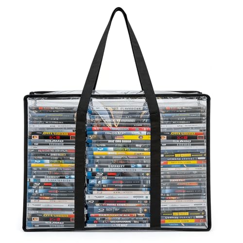 Philbinden Clear DVD Storage Bags - Holds 90 Blu-Rays & 120 CDs