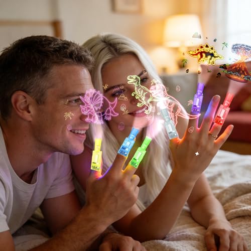 24PCS Dinosaur LED Finger Lights - Fun Party Favors for Kids