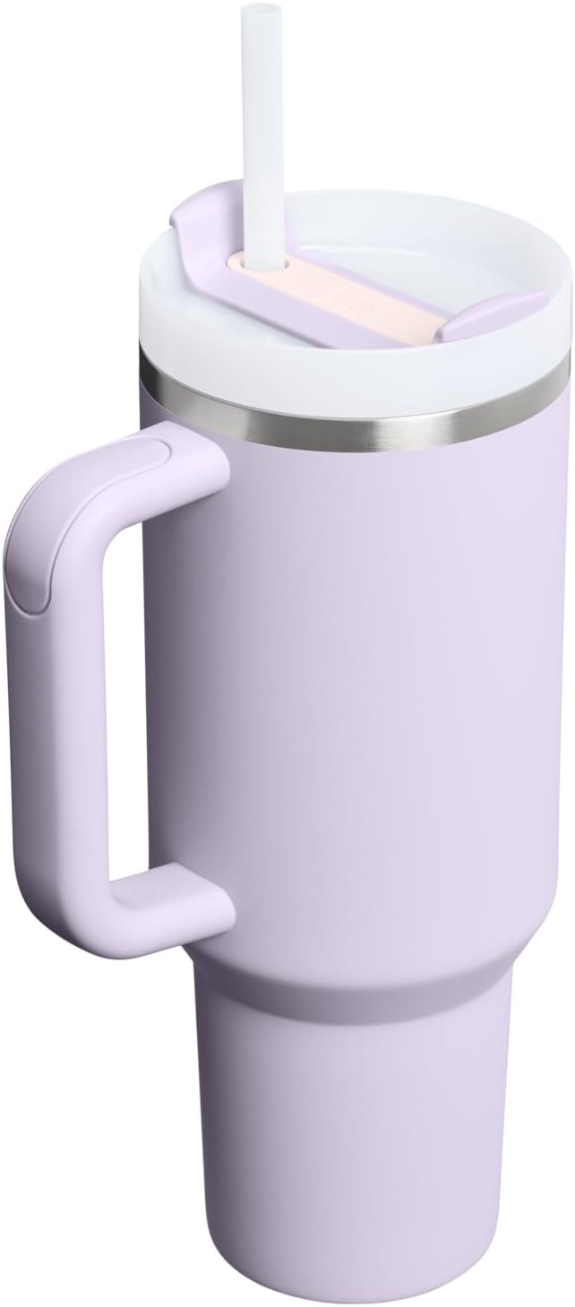 STANLEY Quencher H2.0 Tumbler - 40 oz Insulated Stainless Steel Cup with Handle & Straw | BPA-Free | Purple Dust