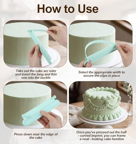 Adjustable Cake Arch Guide Tool Set - 4 PCS for Professional Baking