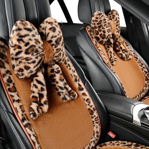 UINSUE Plush Car Neck Pillow with Bowknot - Comfortable Neck Support