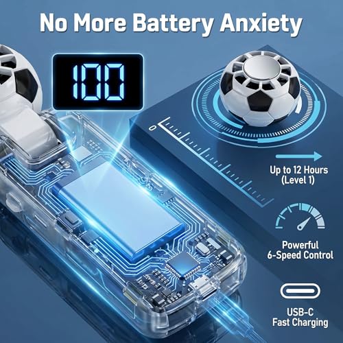 3-in-1 Portable Mini Fan with Cooling, LED Light & 5 Speeds