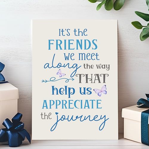 Meaningful Friendship Card with Butterfly Design - 5x7 Birthday Gift