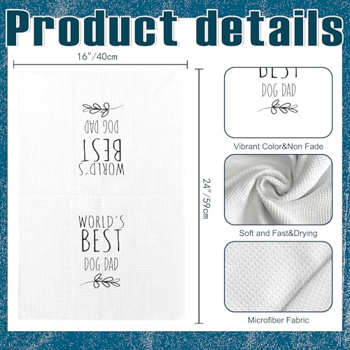 Dog Dad Kitchen Towels - 16x24 Inch Multipurpose Gift