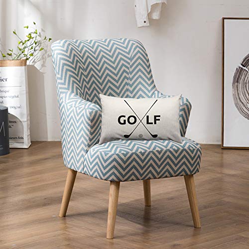 HOSNYE Golf Symbol Throw Pillow Cover - Linen Fabric, 12x20 inch