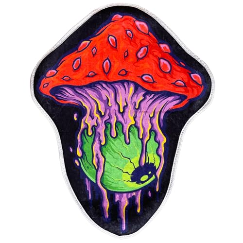 Fantastic Mushroom & Eyeball Bath Rug - Absorbent Microfiber Mat 23x32