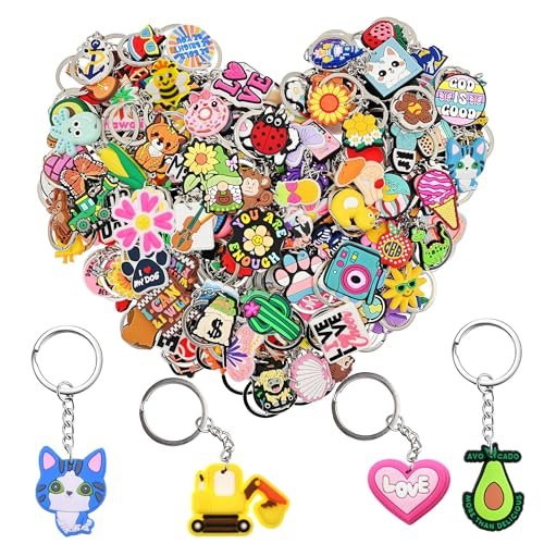Papacharms 20pcs Random Keychain Lot - Fun Party Favors & Gifts