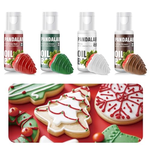 Oil Based Food Coloring for Chocolate Christmas 4Colors - Edible Cake & Candy Dye